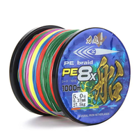 Senar Pancing Rikimaru 8X Braided PE, Senar Utama UHMWPE, 1000m Kekuatan Tinggi, Cocok untuk Memancing Tuna di Laut Dalam