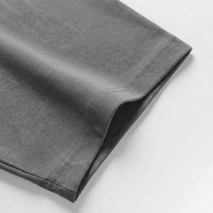 Camiseta de Verano Personalizada para Hombre, de Algodón Grueso de 300 g/m², Hombros Caídos, Color Sólido, Manga Corta, Venta al Por Mayor - Product Image 4