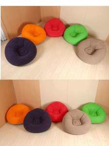 <b>Inflatable</b> <b>Sofa</b> Air Couch Portable Outdoor Camping Beach Chair Modern Lazy PVC Flocking Bean Bag - Product Image 1