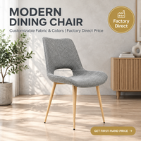 Chaise rembourrée à dossier en forme de cuillère, avec dossier incurvé et pieds effilés, pour salle à manger, maison, hôtel, restaurant