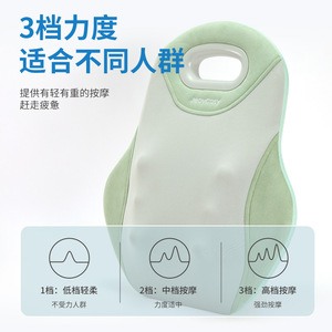 Coussin de massage lombaire JeoyCosy avec chaleur et tapotement pour soulager le dos et la taille, rechargeable par USB - Product Image 3