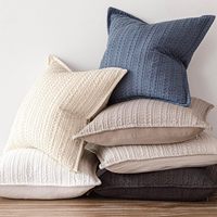 100% coton housses de coussin bleu texturé Design doux pour salon canapé confortable décor essentiel