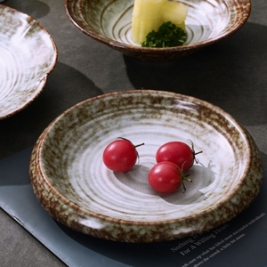Guangzhou <span class=keywords><strong>Hefa</strong></span> Cerámica Venta al por mayor Restaurante japonés Retro Vajilla Japandi Wabi Sabi Vajilla Novedad Irregular Ensaladeras - Product Image 4