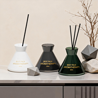 Grand flacon diffuseur conique 250 ml en verre vide pour diffuseur d'arômes, bâtonnets en fibres épaisses, ouverture facile, écologique et recyclable