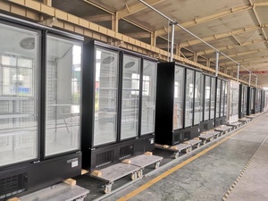 Thương mại Ba cửa hiển thị tủ lạnh siêu thị mát cửa kính Máy làm lạnh Tủ đông - Product Image 4