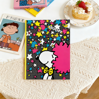 5-Zoll und 6-Zoll 4-Taschen-Ringbuch Fotoalbum aus PP-Material mit Cartoon-Motiven für Studenten/Familie/Hochzeiten