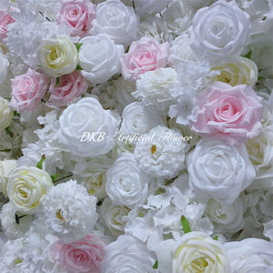 Arche de fleurs artificielle carrée, toile de fond blanche et rose, arche de fleurs artificielles pour décoration de mariage, cérémonie de remise des diplômes - Product Image 4