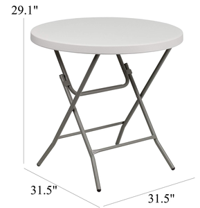 Mesas pequeñas portátiles de plástico redondas de 2,63 '32 pulgadas para eventos comerciales en interiores y exteriores, juego de cartas, té, café, comedor, Pub - Product Image 4