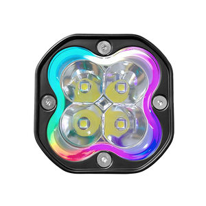 Focos LED RGB Cuadrados de 40W y 3 Pulgadas para Motocicleta, Luces de Trabajo Impermeables con 4 Lentes, 2 Años de Garantía, Faros Antiniebla para Autos y Camiones - Product Image 1