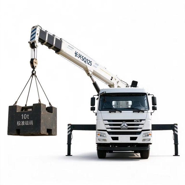 HO-WO 8t 300HP Diesel Hydraulic Truck-Mounted Crane 42 Single Axle Mobile Cargo Lifting Engineering Crane Vehicle