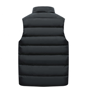 Invierno grueso cálido algodón interior polar negro sin mangas hombres chaleco chaquetas y abrigos - Product Image 3