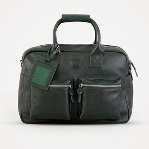 Mochilas de cuero genuino clásicas al por mayor, maletín para portátil con cierre de cremallera y gran capacidad para llevar al hombro para el trabajo - Product Image 1