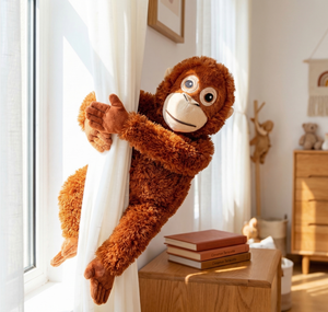 Scimmia Gorilla a Braccia Lunghe, Scimmietta Ricamata Super Morbida Imbottita in Cotone PP, Giocattolo di Peluche Unisex, Regalo - Product Image 5