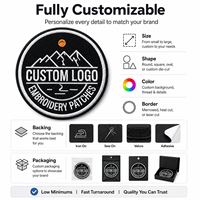 Patch en tissu sergé brodé en 3D avec logo personnalisé, badges thermocollants personnalisés pour chapeaux, vestes, sacs à dos, uniformes, décoration