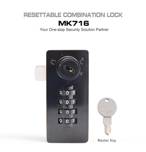 Mk716 Nhà Máy Trực Tiếp Màu Đen 4 Chữ Số Tự Động Trở Lại Không Cơ Khí Kết Hợp Khóa 4 Quay Số Kết Hợp Cam Locker Khóa - Product Image 2