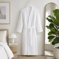Peignoir en coton pur gaufré pour hôtel cinq étoiles, vente en gros, logo personnalisé, pour maison d'hôtes, gîte, salon de beauté, toutes saisons