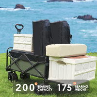 Vente en gros chariot de pique-nique pliable en aluminium portable chariot de poussette pour le camping en plein air utilisation de jardin porte utilitaire pratique