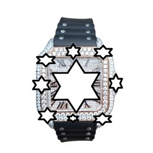 Reloj Automático de Lujo NYC DIAMOND EMPIRE con Movimiento Japonés, Correa de Caucho, Esfera Cuadrada, Números Romanos, Esfera de 41 mm - Product Image 1