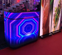 Écran LED de réception P1.86 P2.5, écran LED incurvé à faible consommation d'énergie, station DJ, support de table, mur vidéo LED