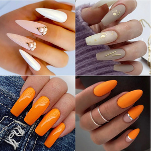 <span class=keywords><strong>Uñas</strong></span> Postizas Cuadradas Transparentes, Ultrafinas, Pre-diseñadas, con Acabado Sin Costuras, Removibles, en Caja - Product Image 3