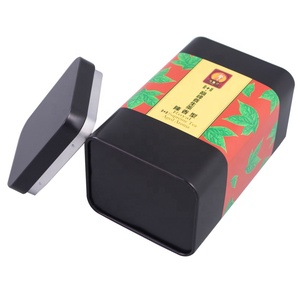 Customized Food Grade Metal Packaging Rectangle Tea Tin Box