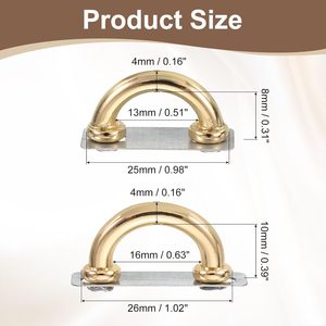 Uxcell Pcs Arch Bridge Buckle Metal D Ring Connector Buckles Shackle X X Mm X X Mm For Bag Hanger Purse Strap DIY Craft Light Go - Product Image 2