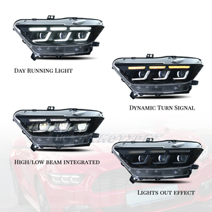 Ensemble de phares LED HCMOTIONZ pour Ford <span class=keywords><strong>Mustang</strong></span> 2015-2017 S550, feux avant avec animation de démarrage, DRL, clignotants séquentiels - Product Image 3