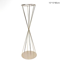Vente en gros de centres de table à fleurs en métal doré pour tables de mariage support de centre de table floral géométrique pour événement de table et fête