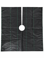 Toile de paillage tissée en PP pour le contrôle des adventices avec trous de plantation prédécoupés, idéale pour les jardins, fermes, plantations de cacaoyers et d'hévéas