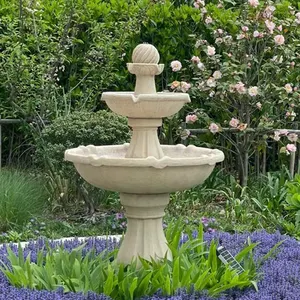 Handgeschnitzte Marmorstatue Steingärtenprodukte Wasserfall-Ballbrunnen Außengärten moderner Marmor-Wasserbrunnen