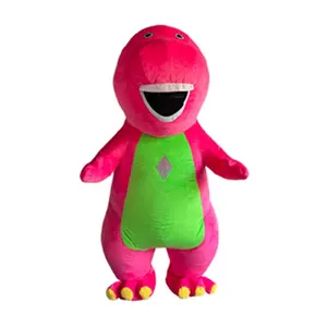 Gonflable Barney Le Dinosaure Mascotte Dessin Animé Costume Fête Carnaval Mascotte Costumes