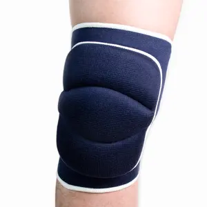 Pelindung lutut Yoga spons tebal, pelindung lutut voli dansa poliester tahan lama