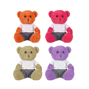 Orsetto di peluche super morbido ODM all'ingrosso con stampa logo personalizzata e maglietta, giocattolo con stampa a trasferimento termico - Product Image 2