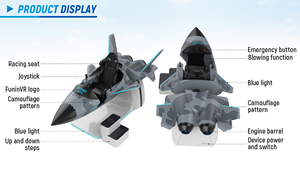 VR 360 độ chuyển động đầy đủ trò chơi chuyến bay VR Máy bay mô phỏng chuyến bay trò chơi máy kinh nghiệm roller coaster bay giả lập - Product Image 3