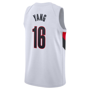 Herenkleding # 16 Hansen Portland Jersey Op maat gemaakte basketbaloverhemden Geborduurde jeugduniformen Sportkleding met logo's Hot-press - Product Image 4
