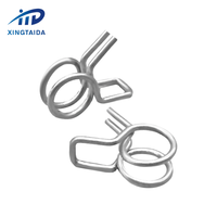 Collier de serrage à ressort double fil en acier 304 de haute qualité pour tuyau de carburant et tube en silicone, pinces à ressort de 5 mm