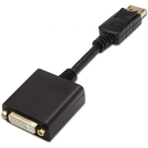 Cable convertidor DisplayPort macho a DVI hembra, 15 cm, color negro, ideal para conectar dispositivos de video y monitores. - Product Image 1