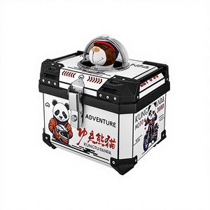 Boîte de transport pour animaux de compagnie pour moto 45L, motif graffiti montagne noir-blanc, cabine pour chien de taille moyenne + poche latérale de rangement, vente en gros d'usine - Product Image 2