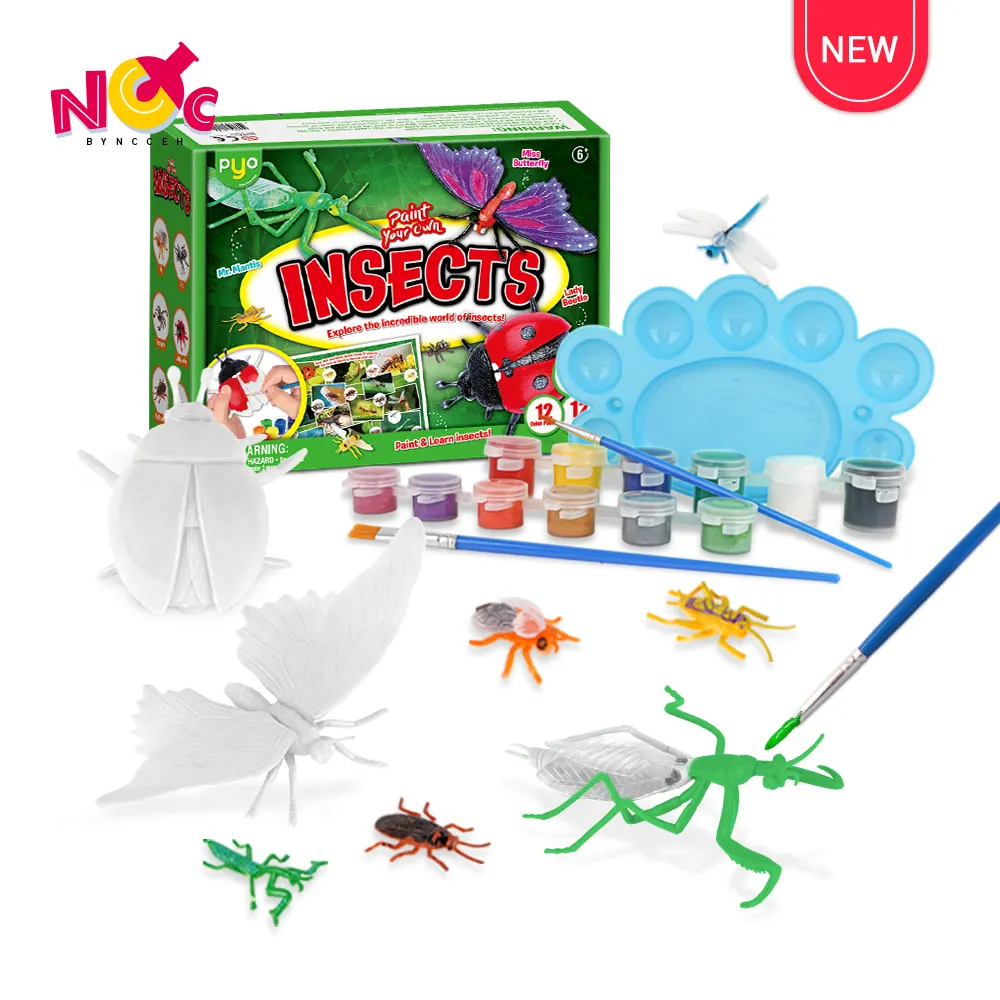 2022 New Design Insects Painting Set Toy Children Toy Kit for Kid Outdoor Activity Kit Sharing Fun