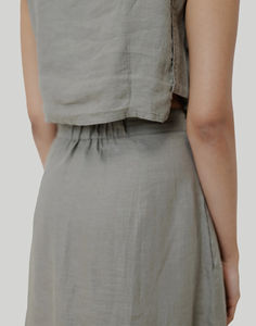 Jupe midi décontractée vintage en mousseline respirante, douce, antistatique, à taille basse et à superposition - Product Image 2