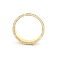 Bague de mariage plaquée or jaune DiamondX avec zircone cubique sur les deux côtés