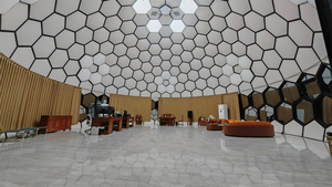Tienda de campaña de hotel de lujo moderna a prueba de agua cúpula de cristal de nido de abeja de madera CASA DE glamping al aire libre tienda de cúpula de cristal de hotel - Product Image 6