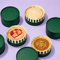 Tube en carton biodégradable de qualité supérieure sur mesure pour cheesecake basque individuel, tube de cuisson en carton alimentaire
