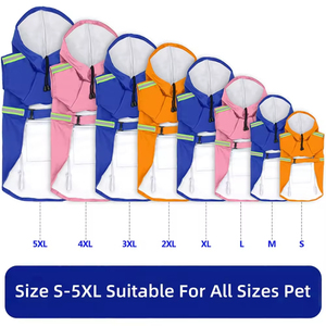 Vêtement de pluie pour grand chien, imperméable intégral en tissu PU avec éléments réfléchissants, idéal pour l'hiver, le printemps, l'été et la saison des pluies - Grande Vente - Product Image 3
