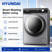 HYUNDAI Commercial Washer 10kg Front Load Washing Machine Fully Automatic Washer DD Motor 1400RPM 16 Programs Touch Screen