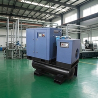 Compresseur d'air à vis à lubrification par laser, refroidi par air, alimentation CA, aimant permanent, fréquence variable, longue durée de vie