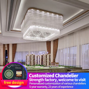 Pièces de suspension en or à identité unique Lustre chromé Lustre en verre de cristal Finition argentée Lustre pour le marketing <span class=keywords><strong>immobilier</strong></span> - Product Image 2