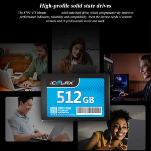 Icoolax độ tin cậy cao Ổ đĩa trạng thái rắn SSD Ổ đĩa cứng đầy đủ nhựa SATA3 2.5inch SSD 512GB Máy tính để bàn bán lẻ Bao bì 1 cái - Product Image 3