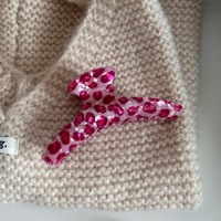 Pinces à cheveux en acétate imprimé léopard rose, style Y2K, motif guépard, pinces requin, accessoires de mode pour femmes