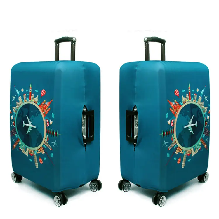 Hot Selling High Quality Custom Logo Thicker Travel Suitcase Protective Polyester Cover Luggage Case